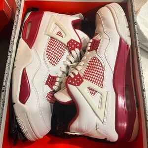 Air Jordan 4 Retro in White and Red
